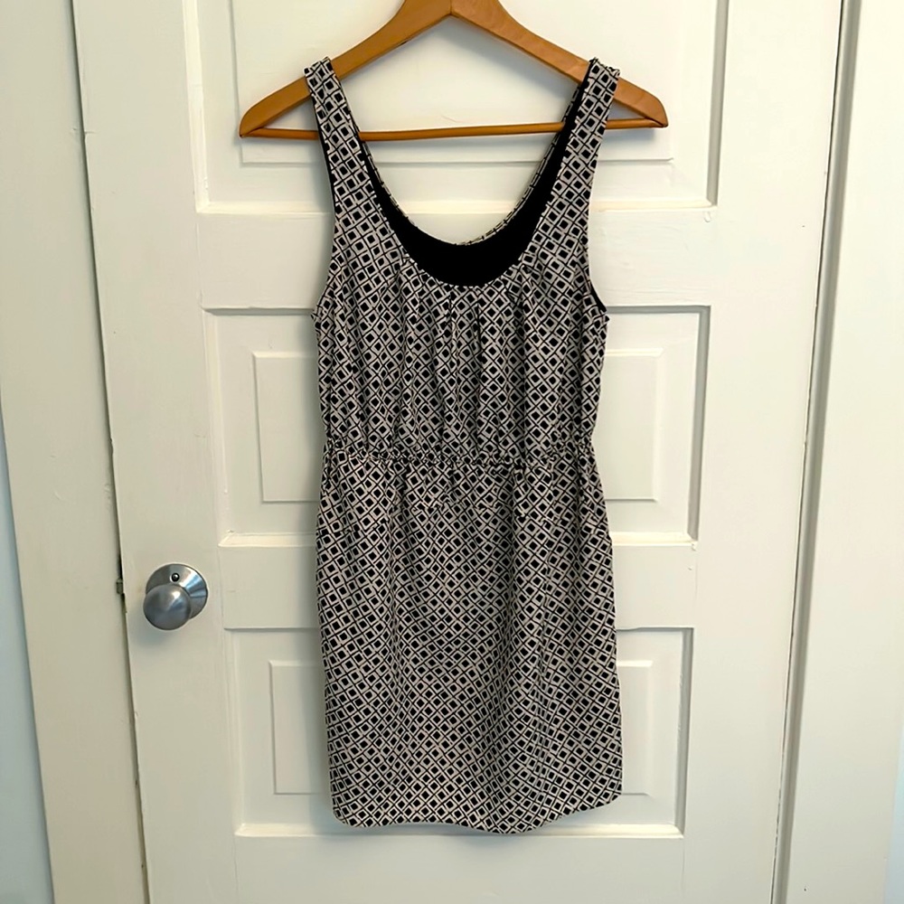 Silence + noise black and white patterned mini dress urban outfitters XS